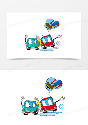 小心开车注意安全漫画