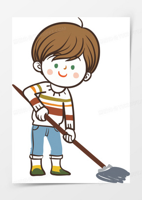 拖地卡通图片素材