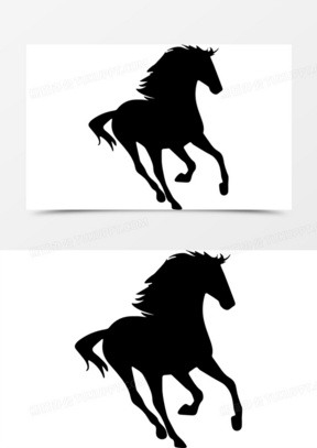 跑马剪影向右图标