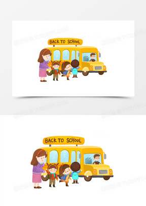 学校插画素材_学校插画图片_学校插画素材图片下载_熊猫办公