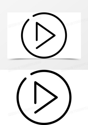 圆形的播放按钮图标