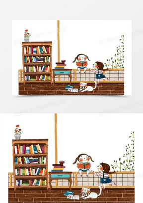 班级图书角图片卡通大全_熊猫办公