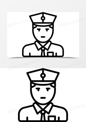 警察头上的标志怎么画图片