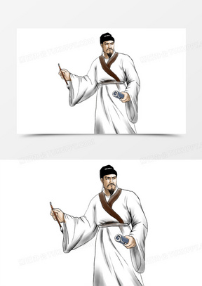 水墨诗人图片素材