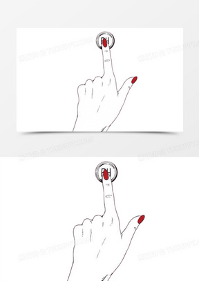 红指甲的手按门铃