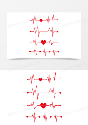 卡通心电图图片 波形图片