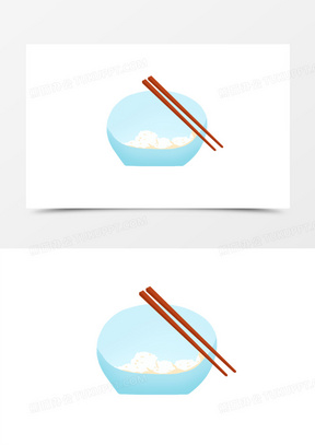 手绘卡通剩饭免抠素材