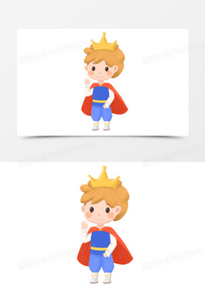 卡通手绘小王子免抠元素