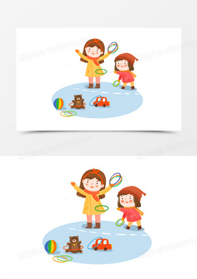 玩游戏卡通图片素材