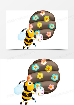 勤劳的小蜜蜂图片素材