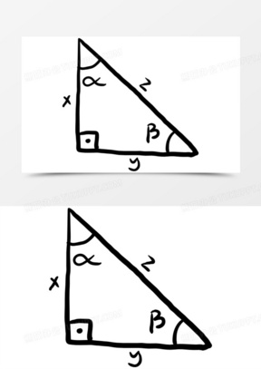 等腰直角三角形图形图片