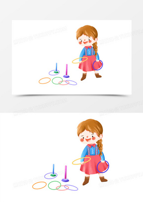 套圈游戏图片卡通设计合集
