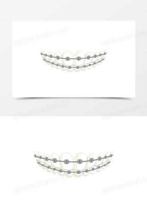 卡通矢量牙套免抠素材