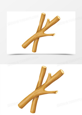 手绘木头棍子插画元素70手绘插画风木棍元素30手绘插画风树干木棍元素