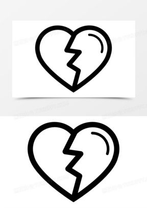 心的形状与裂纹变图标