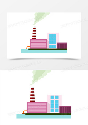 卡通排放废气的工厂