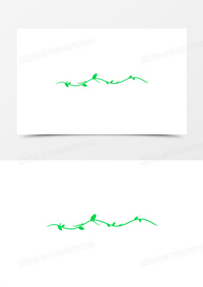 绿色简约藤条分割线装饰素材