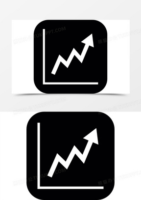 股票上升的图形图标