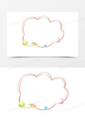 底板21可爱边框50可爱云朵边框282文字边框843可爱卡通动物边框矢量