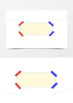 卡通簡約貼紙標題框素材