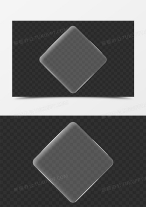 半透明毛玻璃边框免抠素材