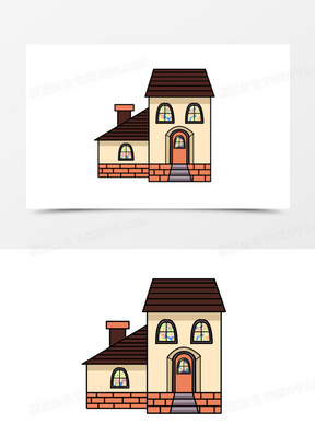 幼儿园小房子卡通图片大全_小房子卡通图片简单矢量图大全_熊猫办公