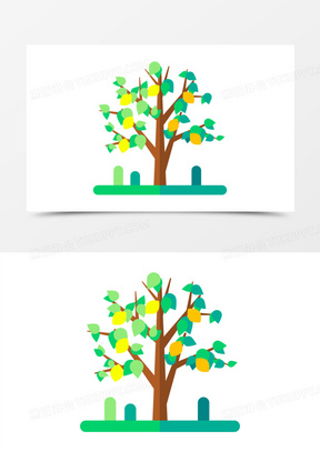 矢量手绘柠檬果树素材30手绘黄色柠檬果树素材140卡通柠檬树枝免抠