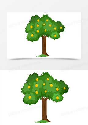 50卡通柠檬树水果树元素10卡通手绘插画柠檬树元素11卡通手绘植物柠檬