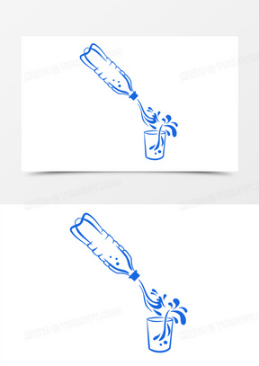 倒水图片卡通可爱头像_熊猫办公