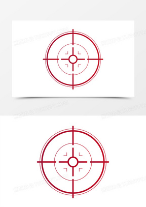 红色简约准星图标素材