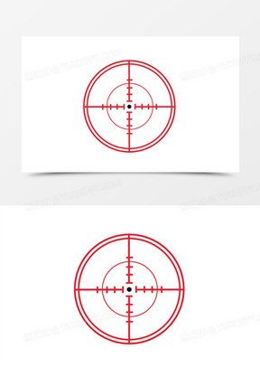 卡通准星瞄准靶点高倍镜素材