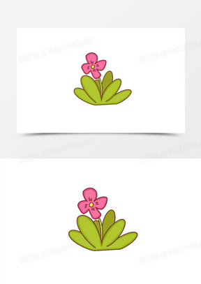 卡通手绘免抠小花免抠元素