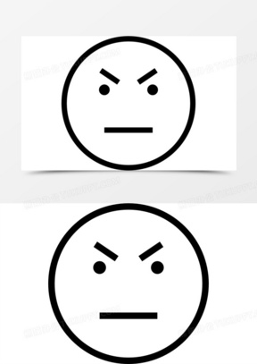 生气的表情轮廓图标