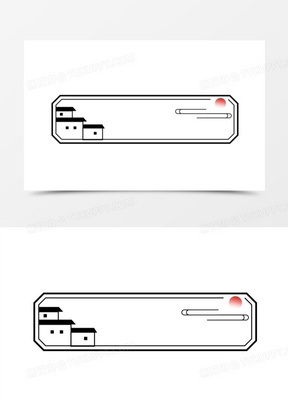 44020圆形古风文本框金箔边框元素72113竖版长方形古风文本框边框元素