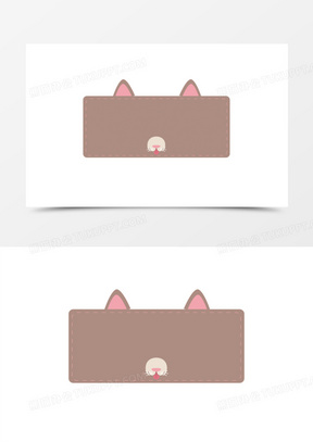 一组卡通动物文本框合集之猫咪素材