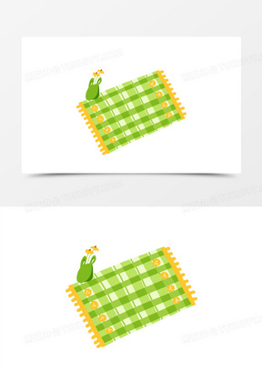 卡通手绘野餐垫野餐布元素