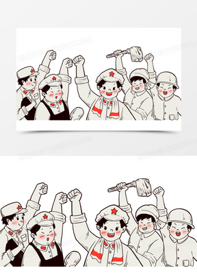 复古工农画风工人形象免抠元素