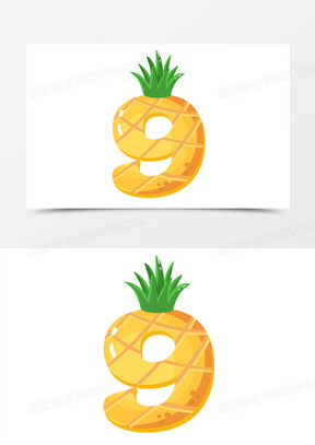 手绘卡通水果系列之百香果数字零素材182卡通艺术字图片 数字0391卡通