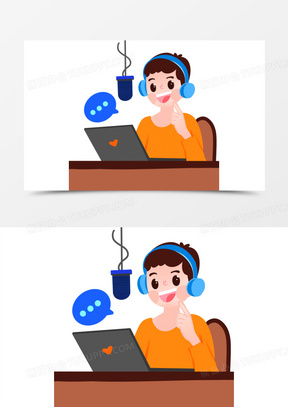 主持卡通图片素材