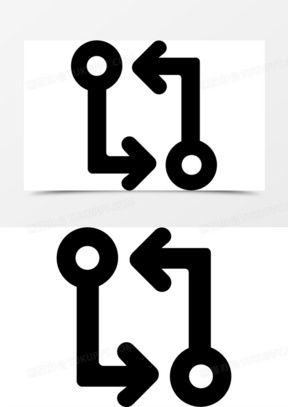 两直线方形交换图标