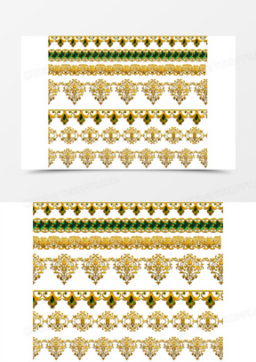 金色花边边框图片素材