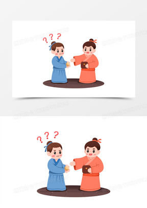 卡通成语故事买椟还珠故事免抠元素