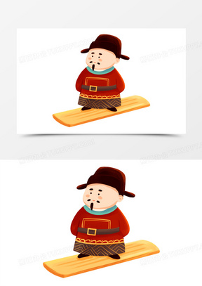 手绘卡通韩湘子免抠素材