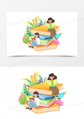 阅读封面画简单又漂亮