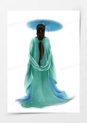 雨中女孩图片伤感头像