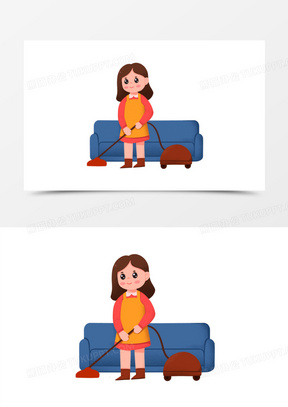 整洁的房间卡通图片可爱版下载_熊猫办公