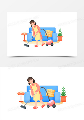 40打扫卫生的矢量人850一家三口打扫卫生711美女打扫卫生00卡通人物