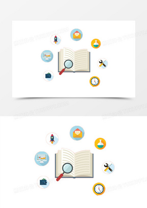 打开的书卡通图片