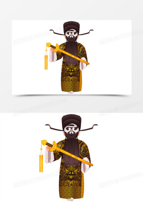 451手绘京剧戏曲武丑角色插画人物451手绘京剧戏曲净角副净插画人物