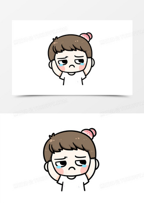 头上长包的小男孩40卡通香菇531蓝瘦香菇插画80孤独的小女孩1680矢量